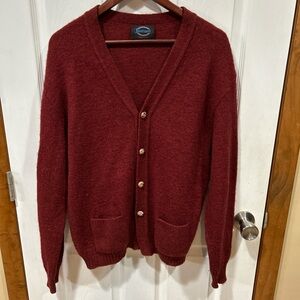 Vintage Jantzen Men’s Button Cardigan – Burgundy